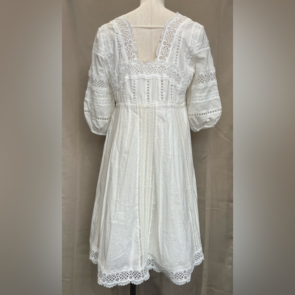 NWT Eri + Ali Anthropologie White Lace Dress XS - Picture 4 of 6